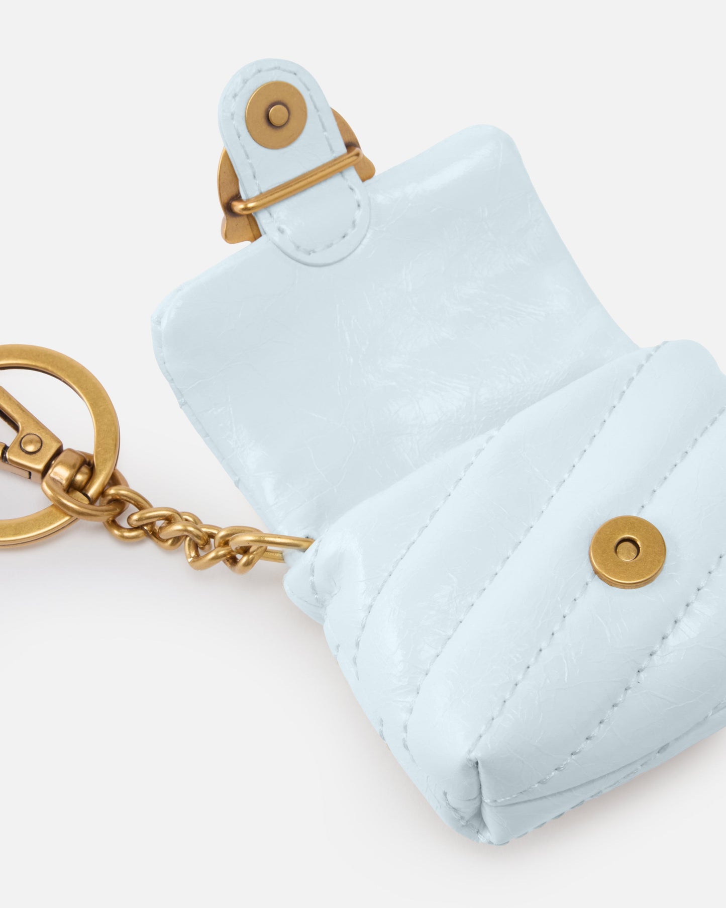 Love Bag Puff AirPods case in shiny leather