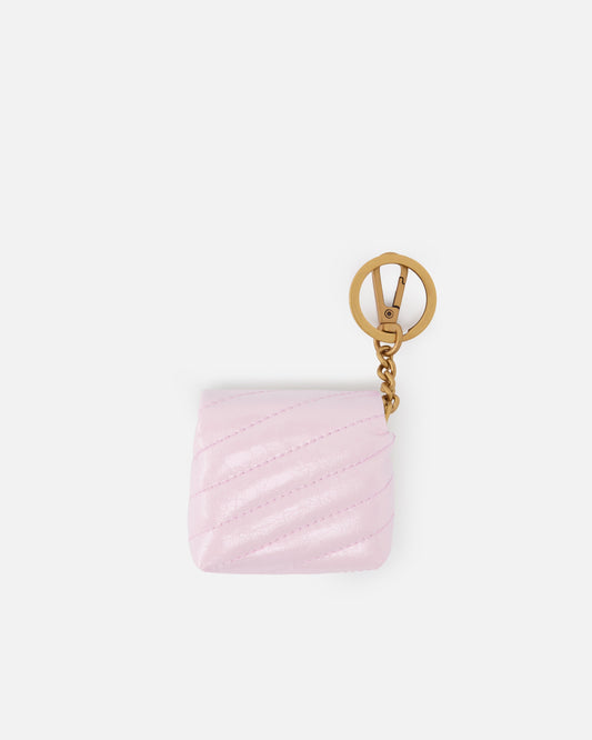Love Bag Puff AirPods case in shiny leather