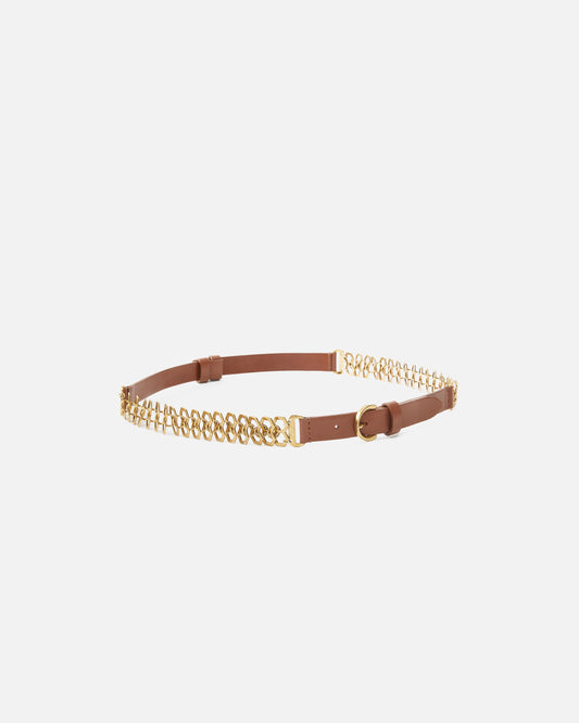 Belt with chain insert, 2 cm