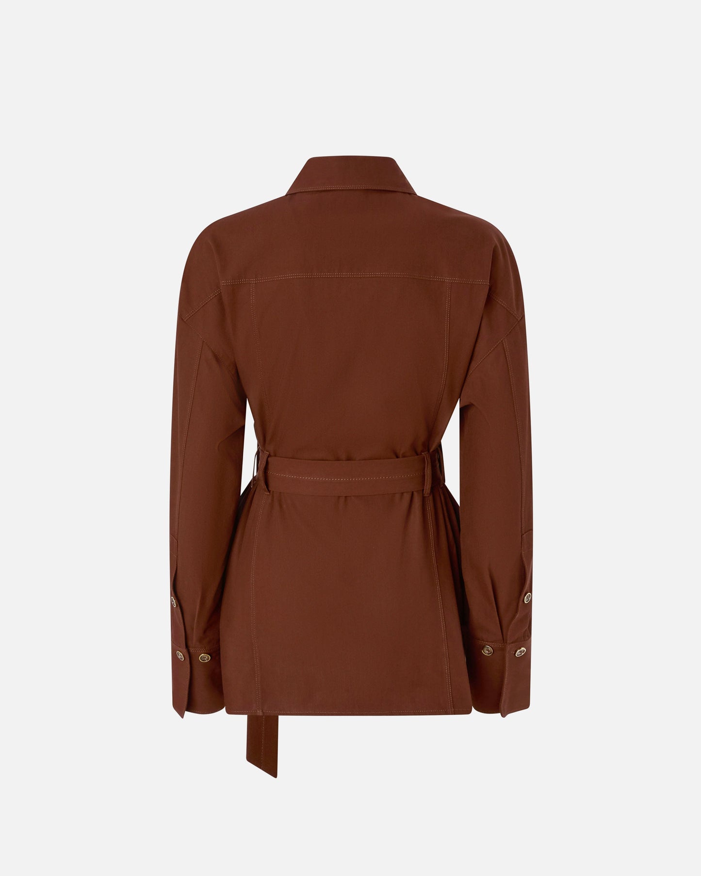 Cotton jacket with belt