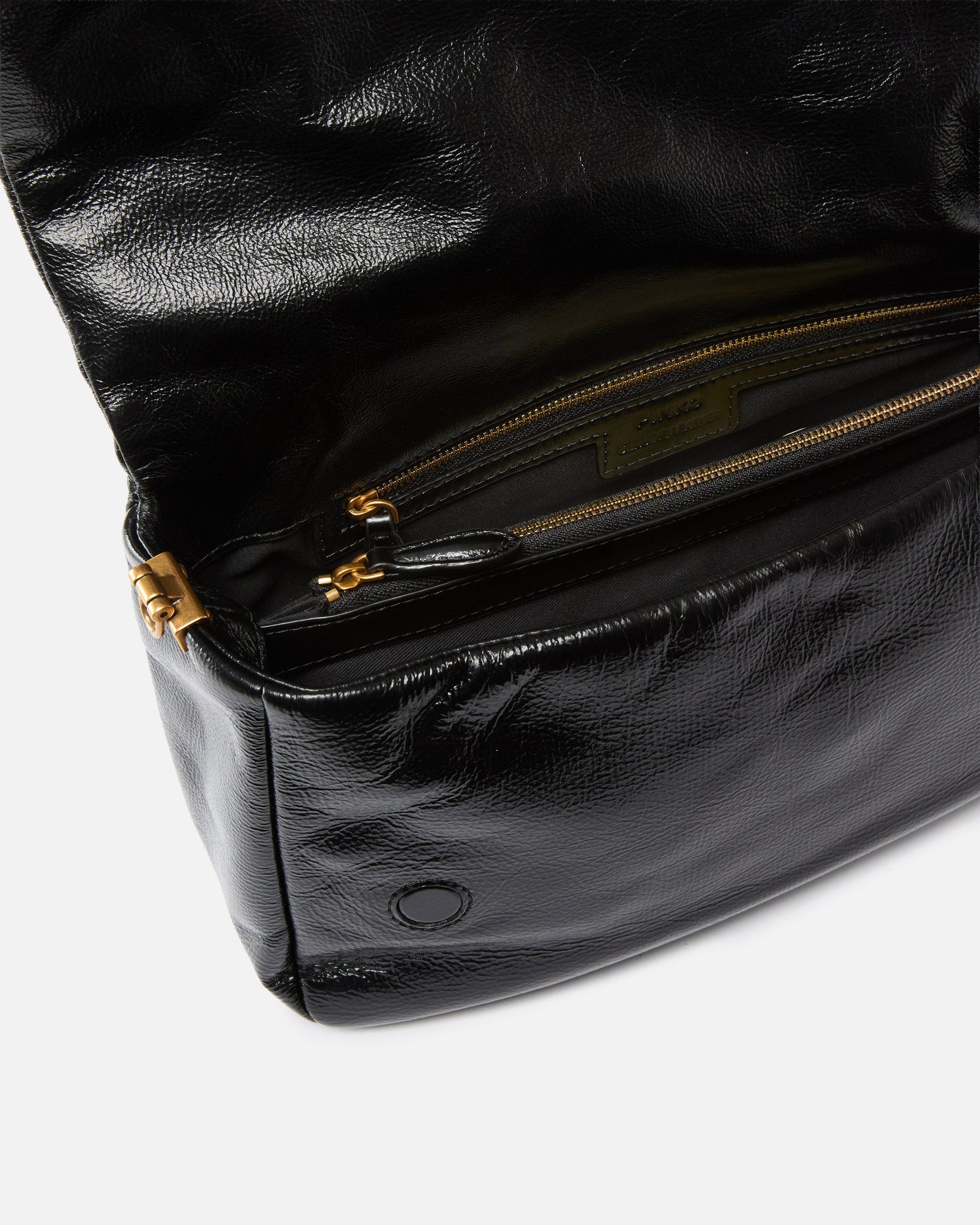 Love Bag Click Soft Horizontal Handle medium crossbody bag in shiny leather