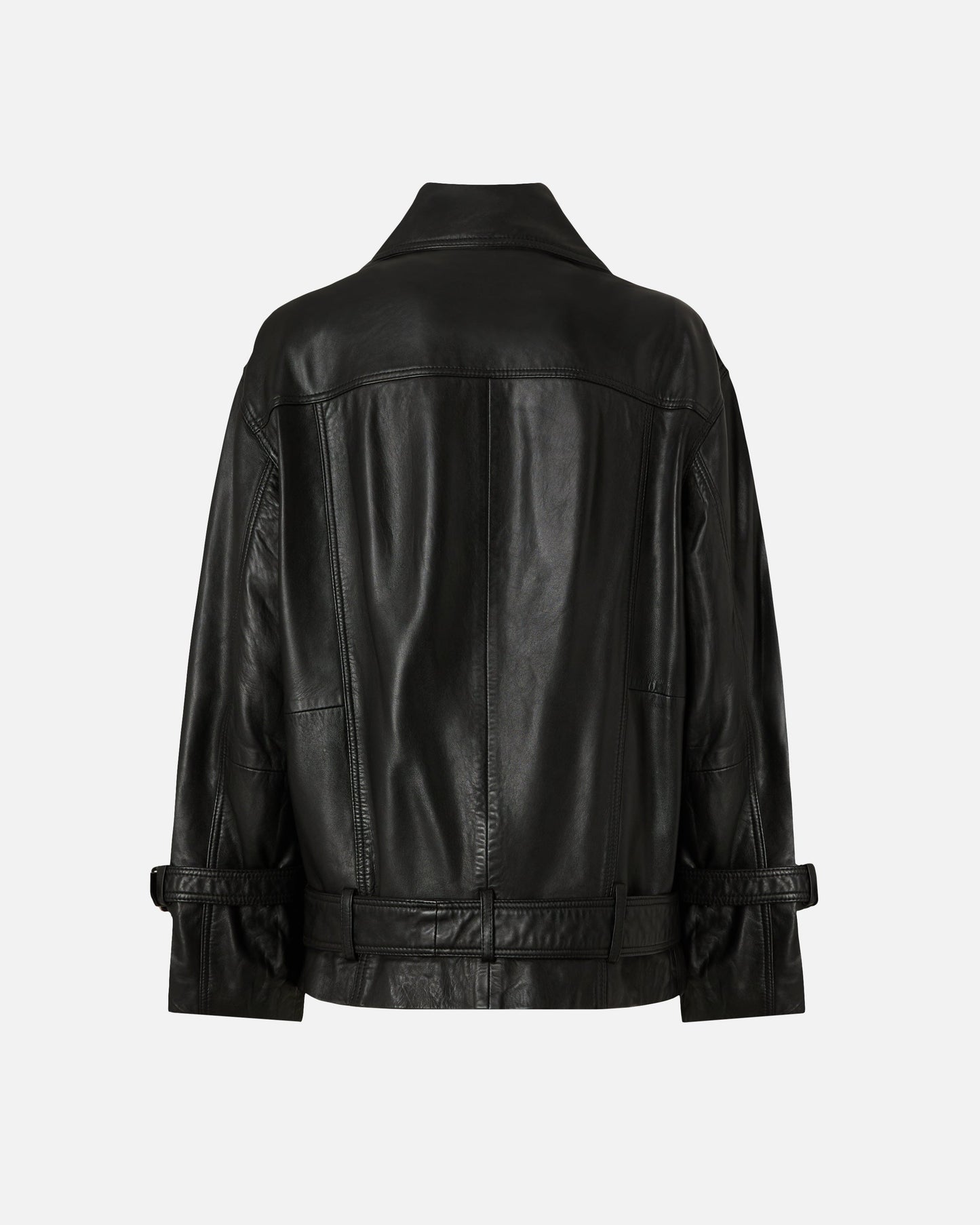 Leather biker jacket