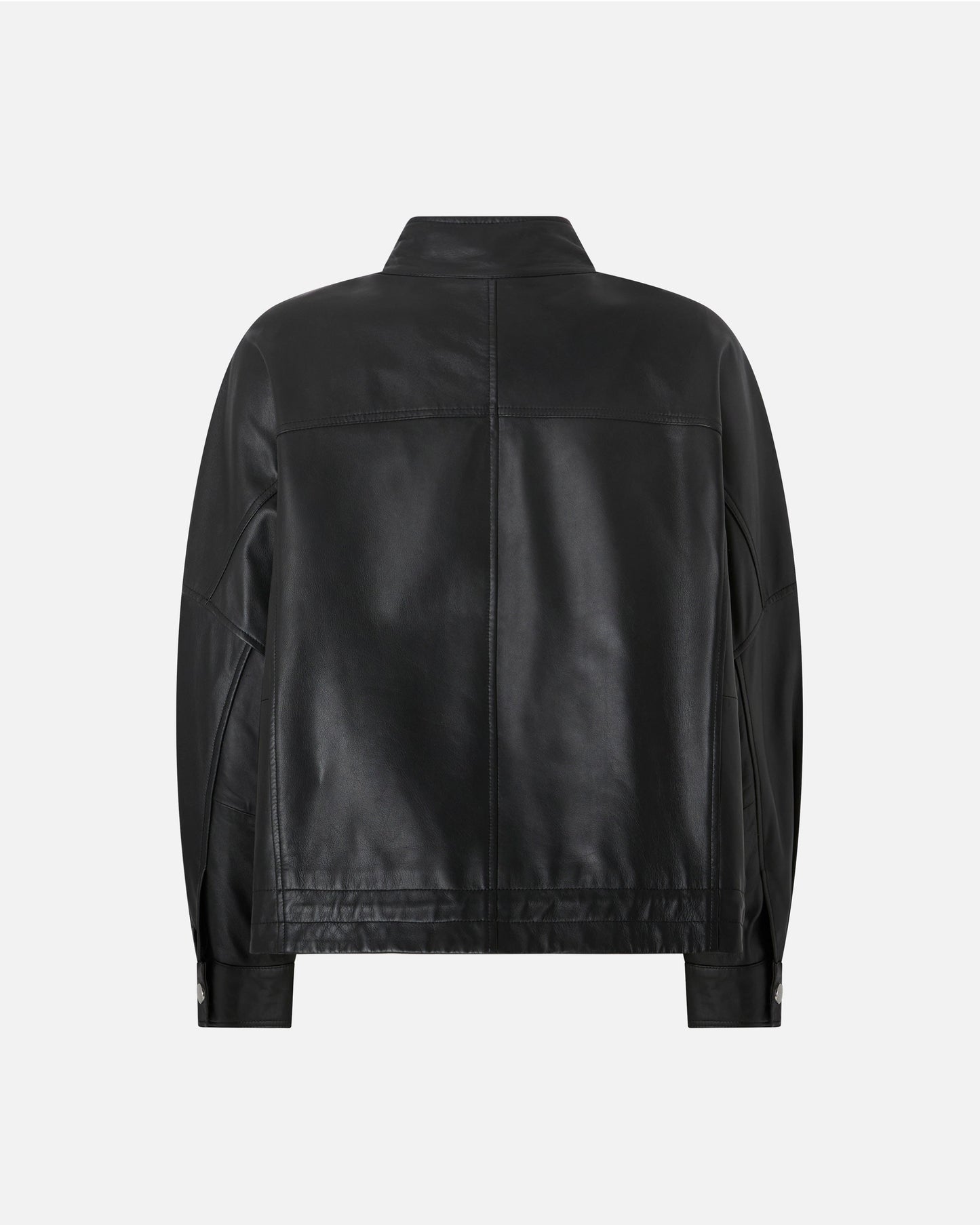 Nappa leather blouson jacket