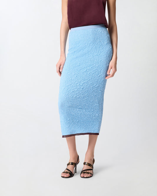 Slim-fit jacquard midi skirt