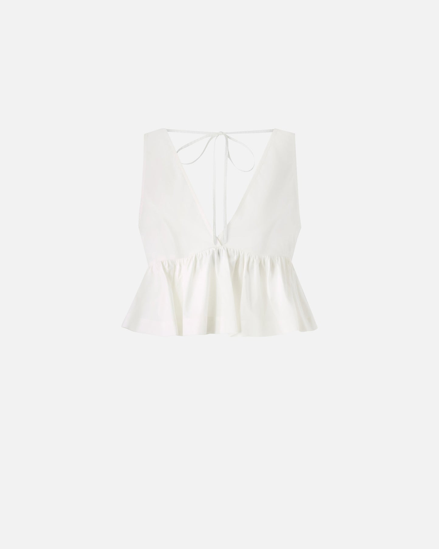 Crop top with ruffle and ties