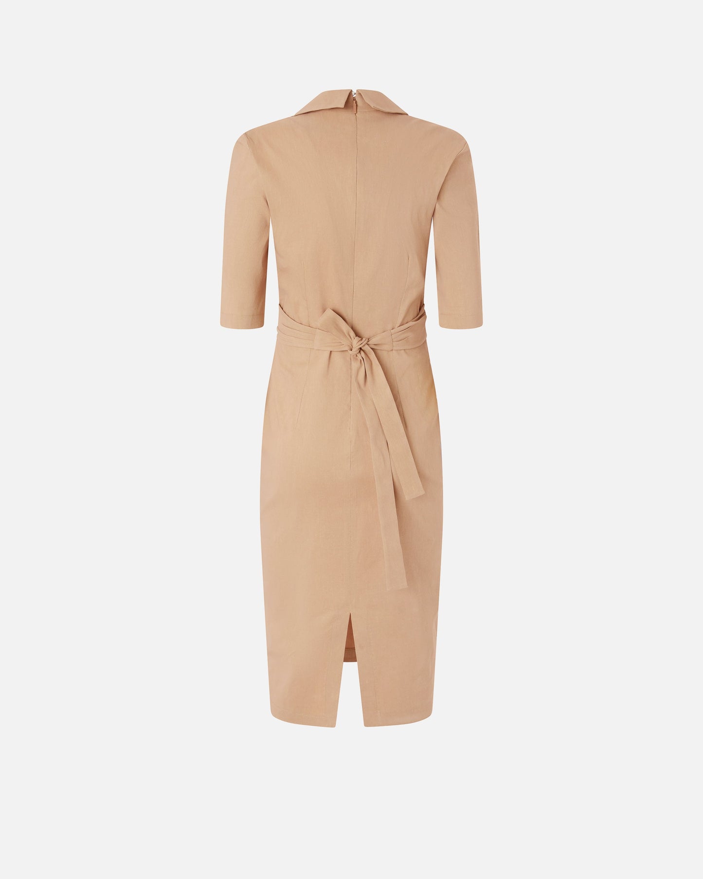 Slim-fit midi dress with bow