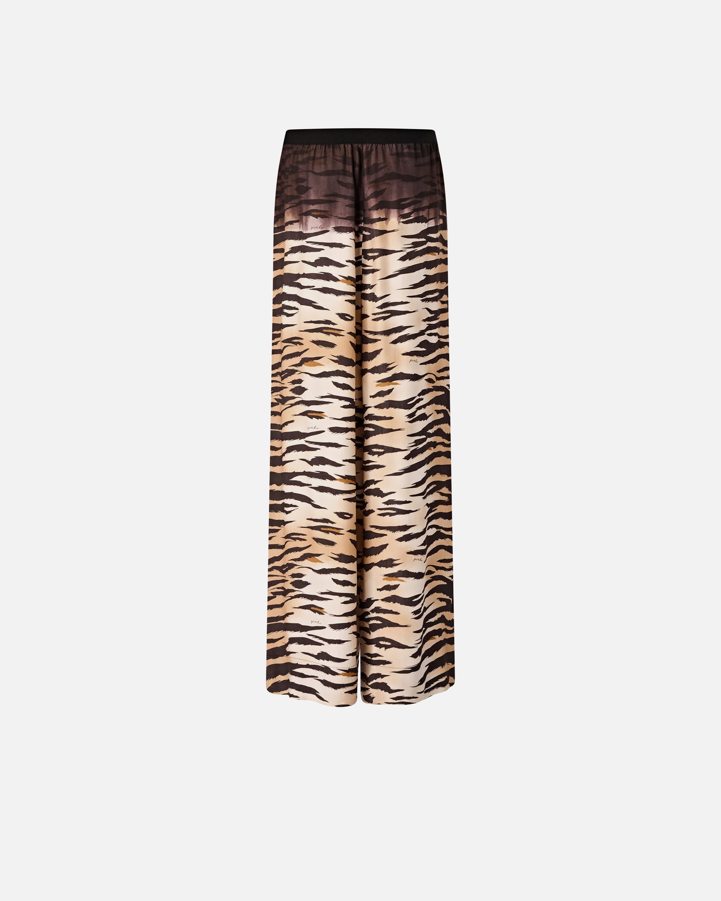 Fluid trousers with tiger print
