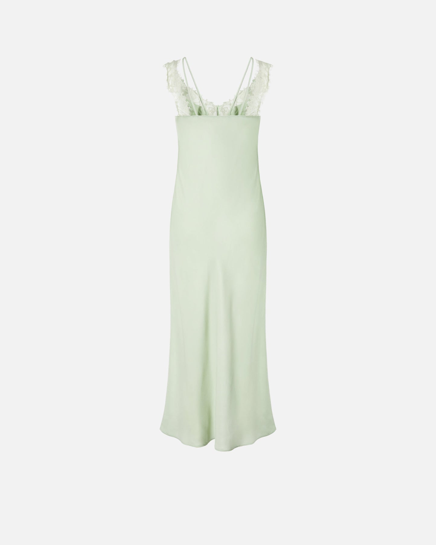 Midi slip dress with lace bands