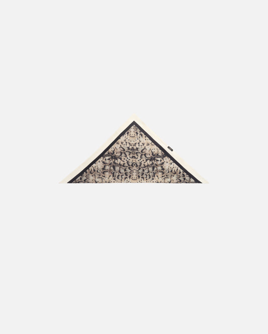 Triangular scarf with snake print