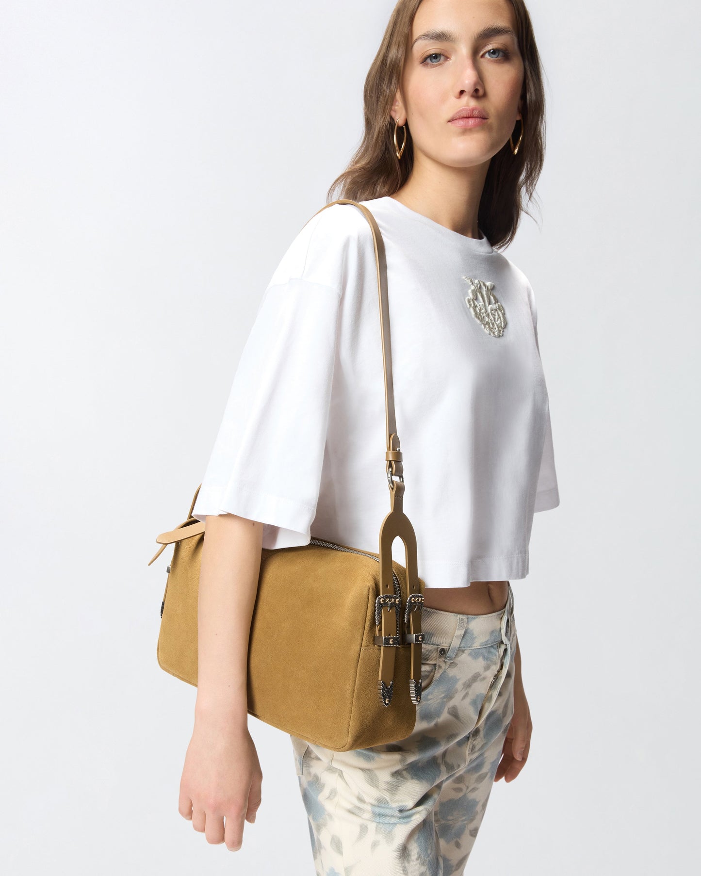 Keeper Bag medium shoulder bag in suede