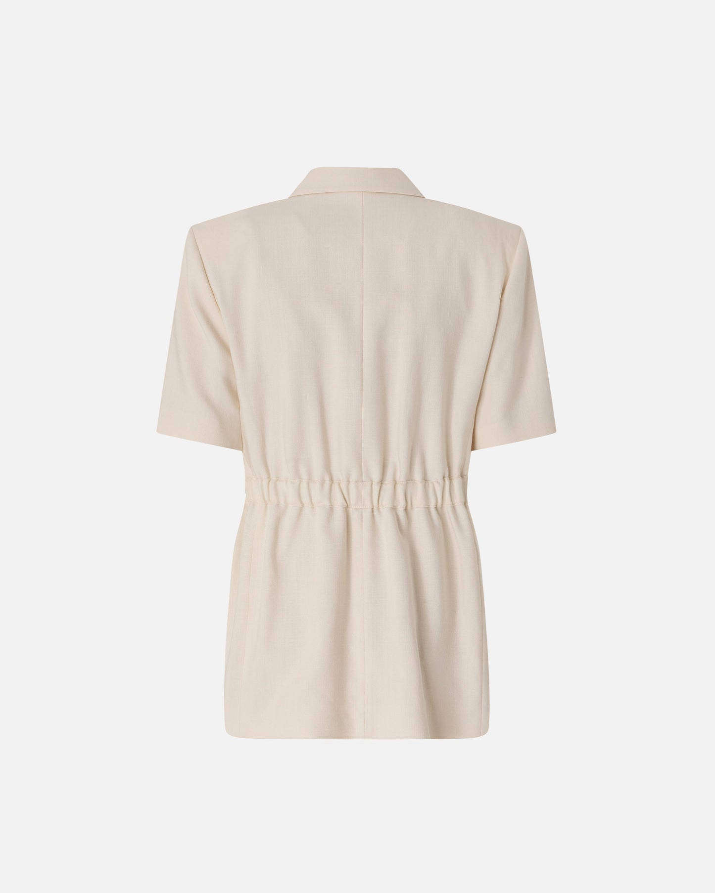 Short-sleeved jacket with elasticated waist