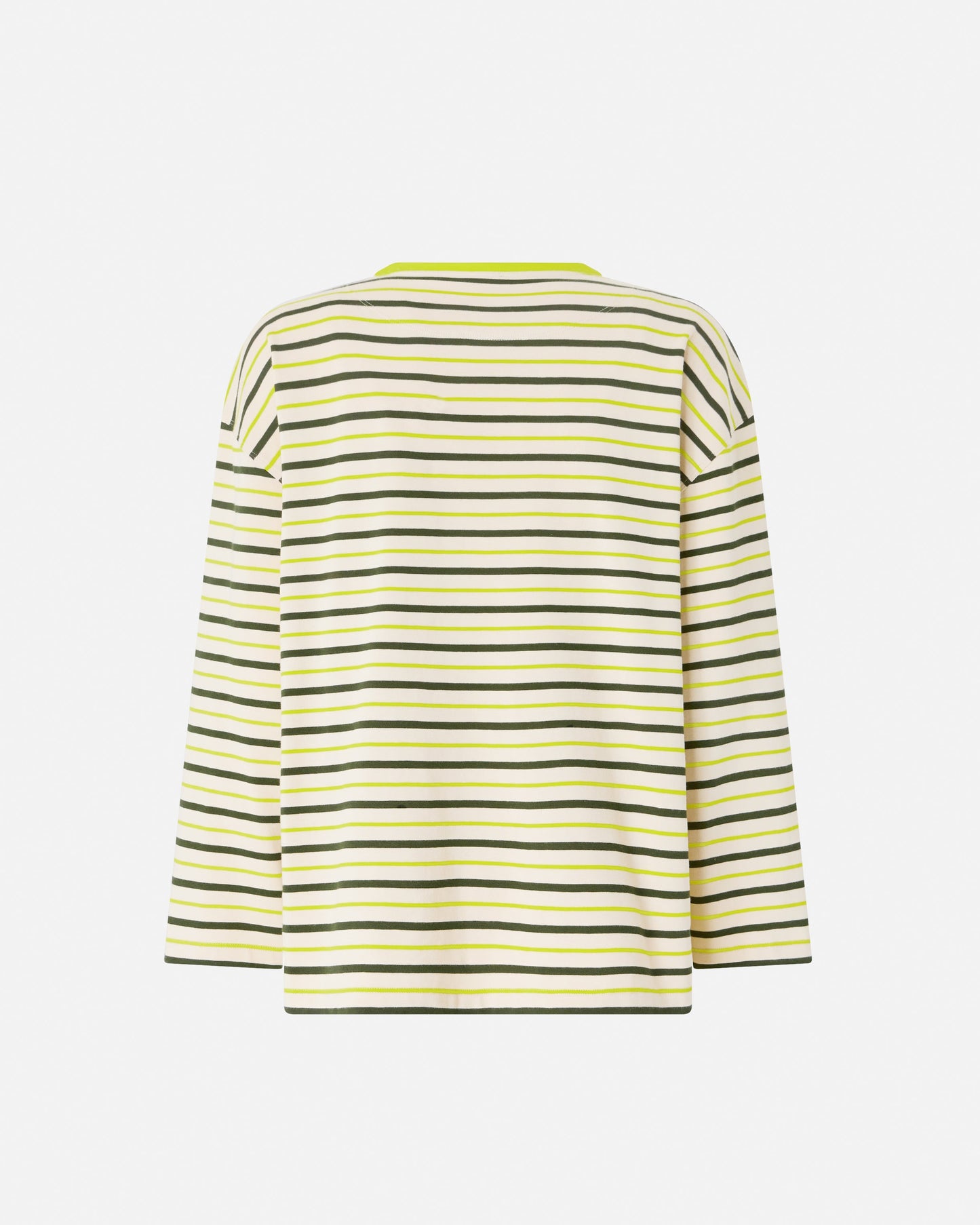 Striped top with logo embroidery