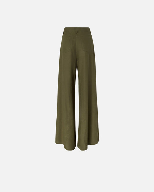 Wide leg linen trousers