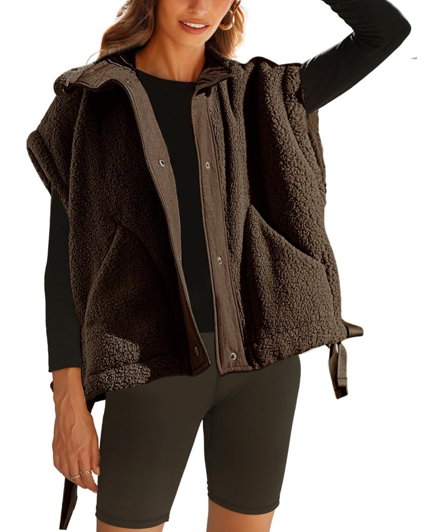 Damen Fleece-Weste mit Knopfleiste (2 kaufen, kostenloser Versand)
