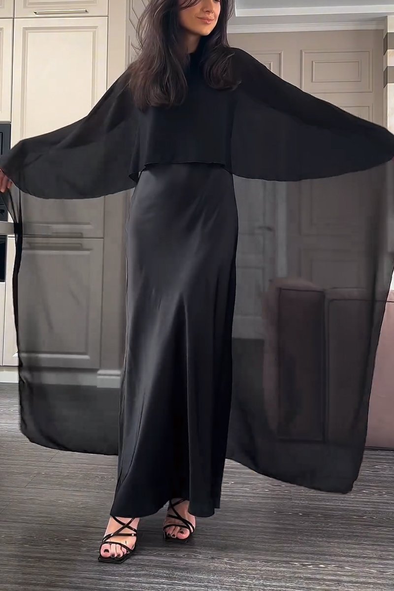 Einfarbiges Damenkleid-Set