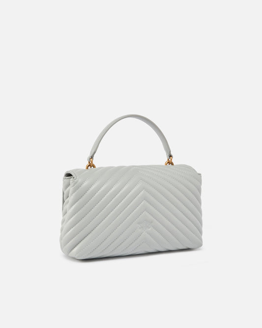 Medium handbag Love Bag Puff Chevron in nappa leather