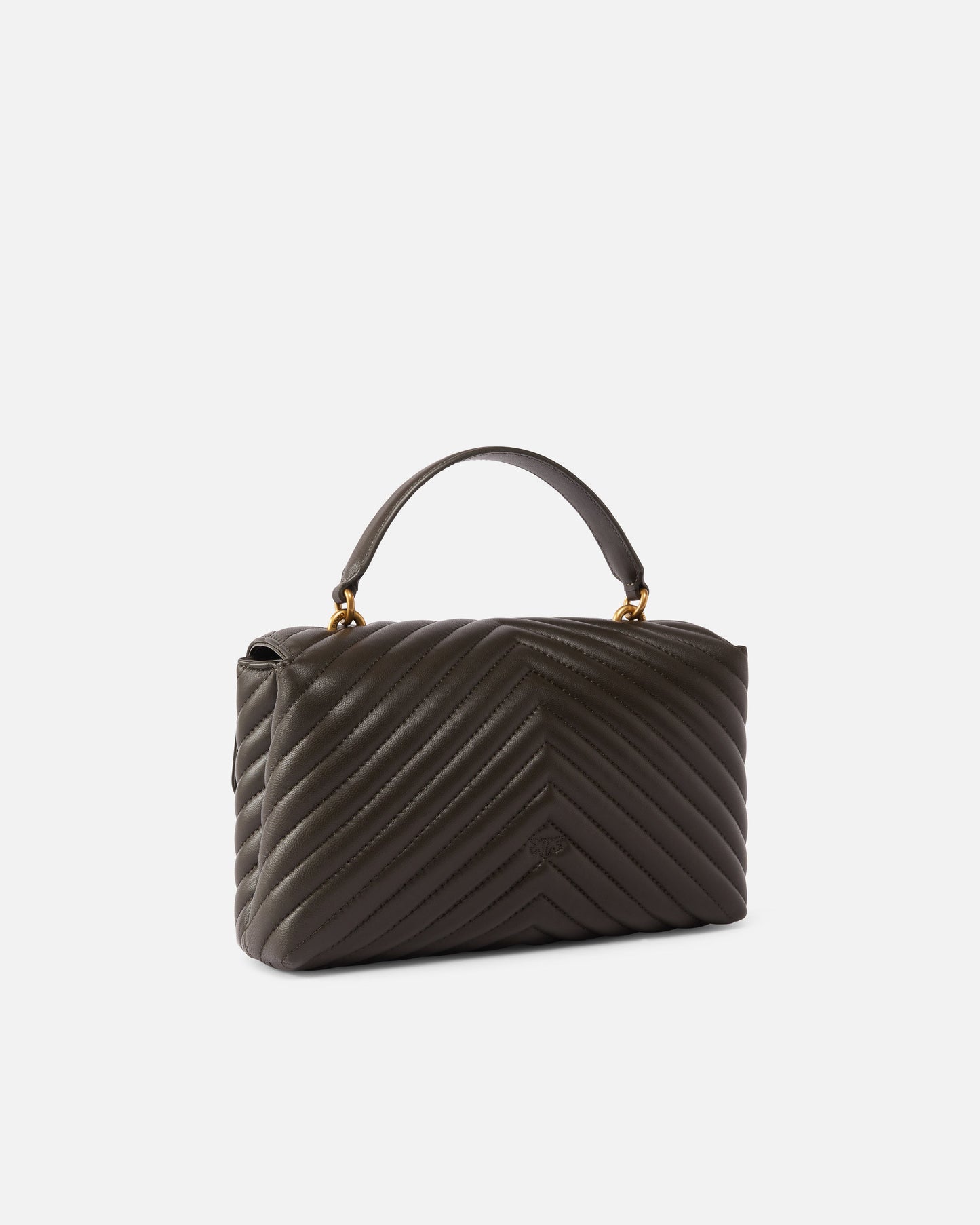 Medium handbag Love Bag Puff Chevron in nappa leather