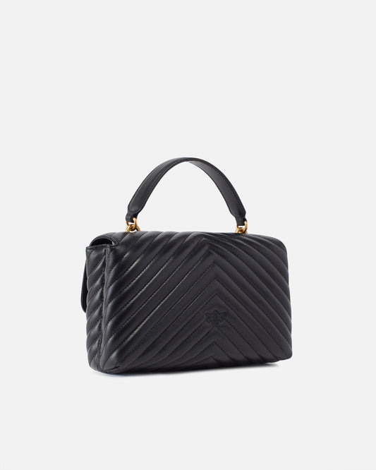 Medium handbag Love Bag Puff Chevron in nappa leather