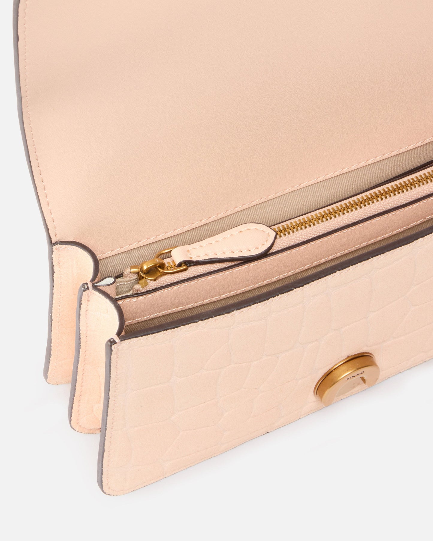 Mini Love Bag One small crossbody bag in crocodile-print leather