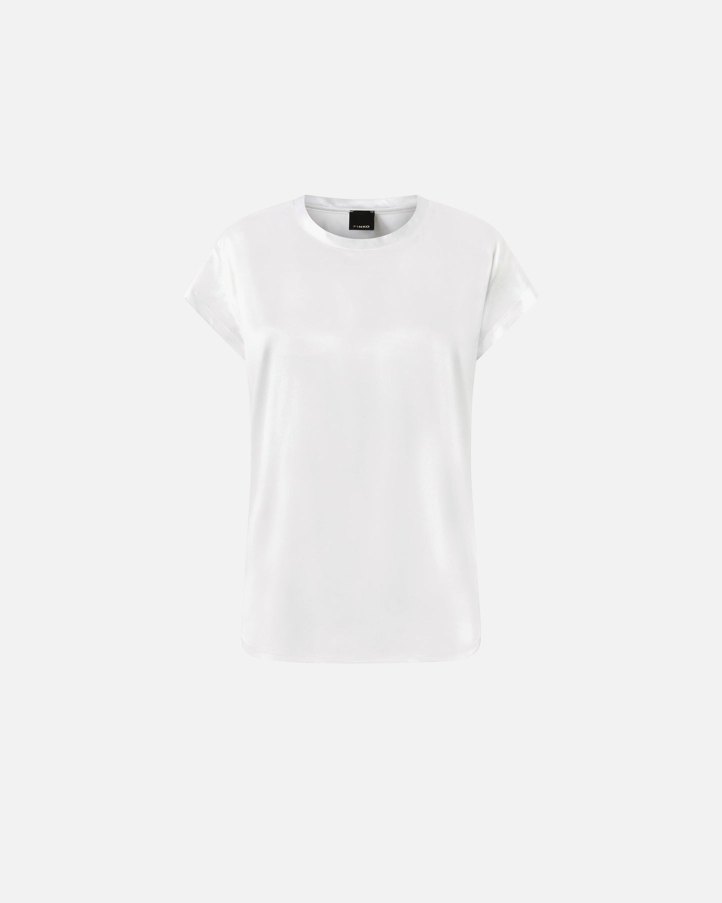 Satin blouse with cap sleeves