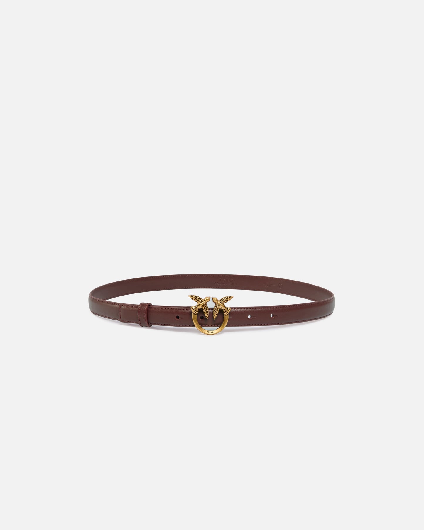 Love Birds thin leather belt 2cm