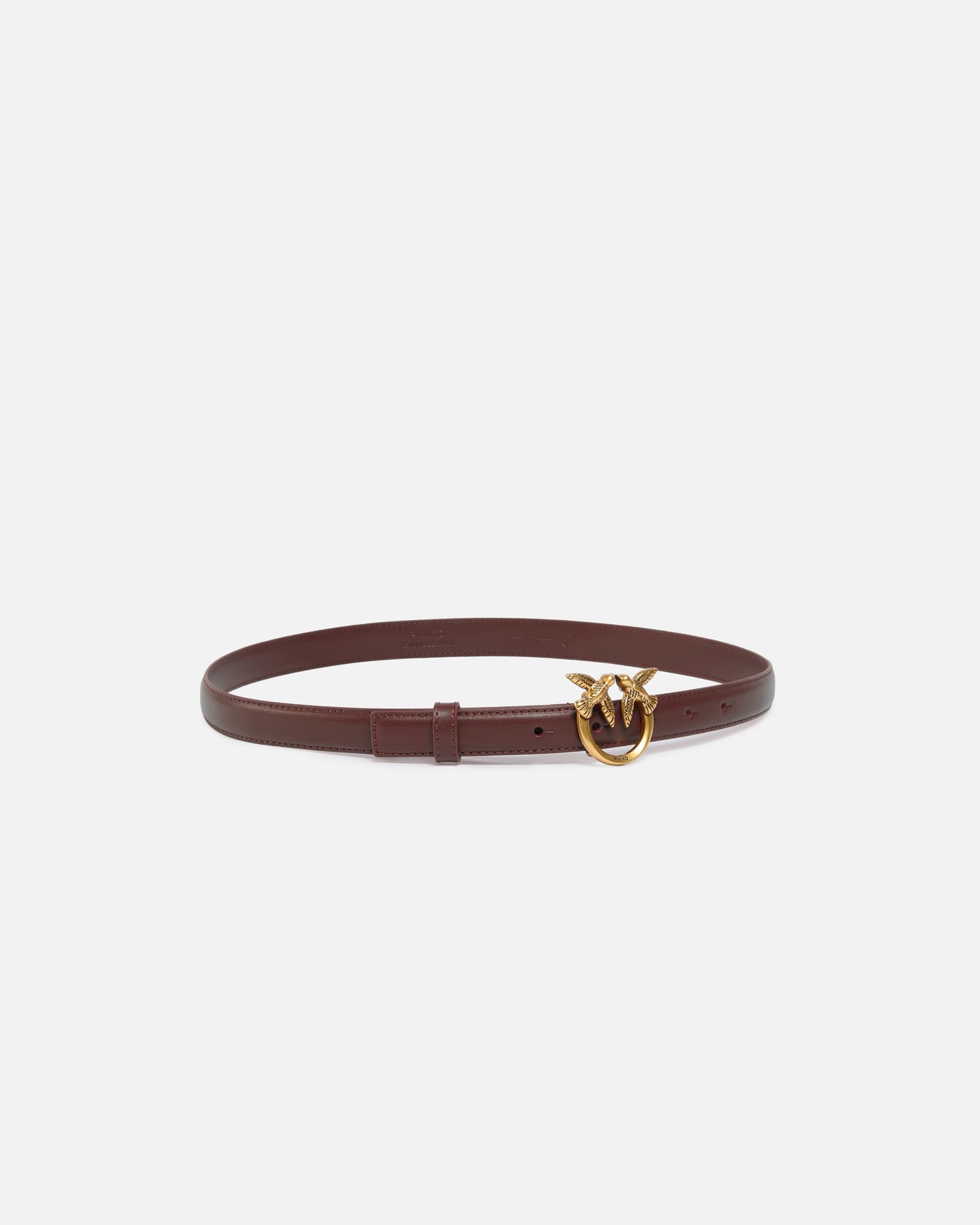 Love Birds thin leather belt 2cm