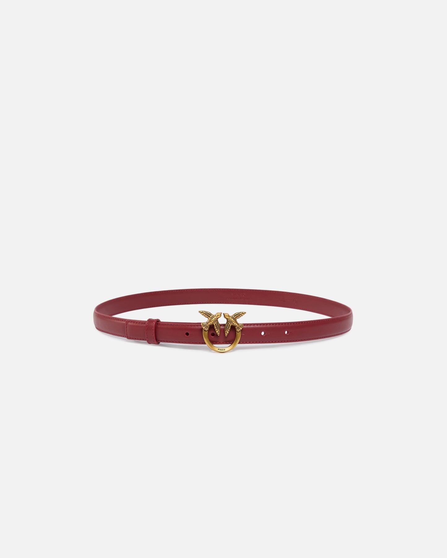 Love Birds thin leather belt 2cm