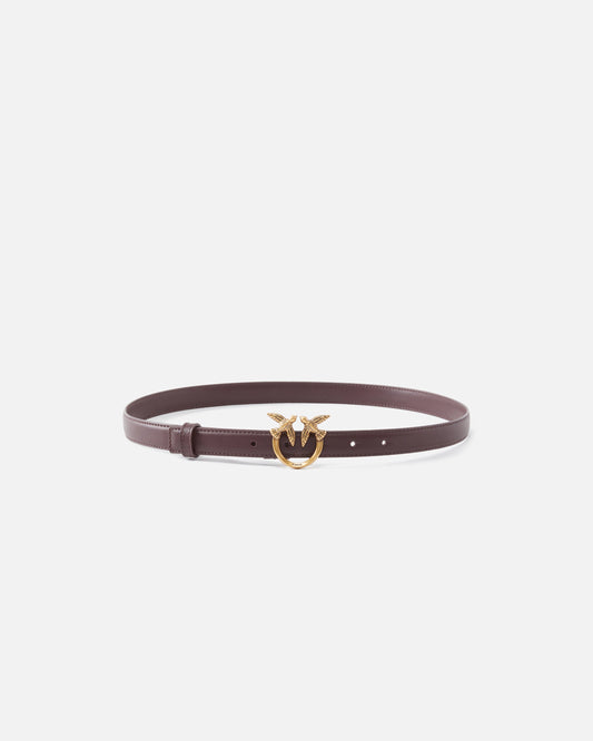 Love Birds thin leather belt 2cm