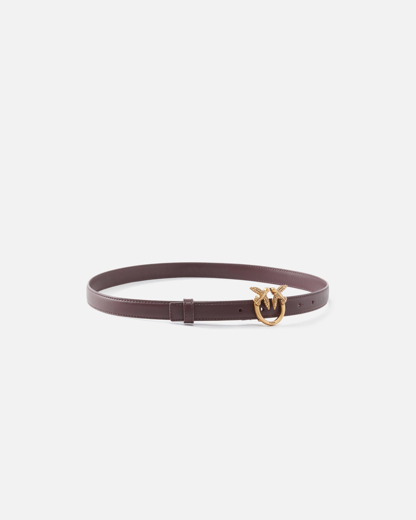 Love Birds thin leather belt 2cm