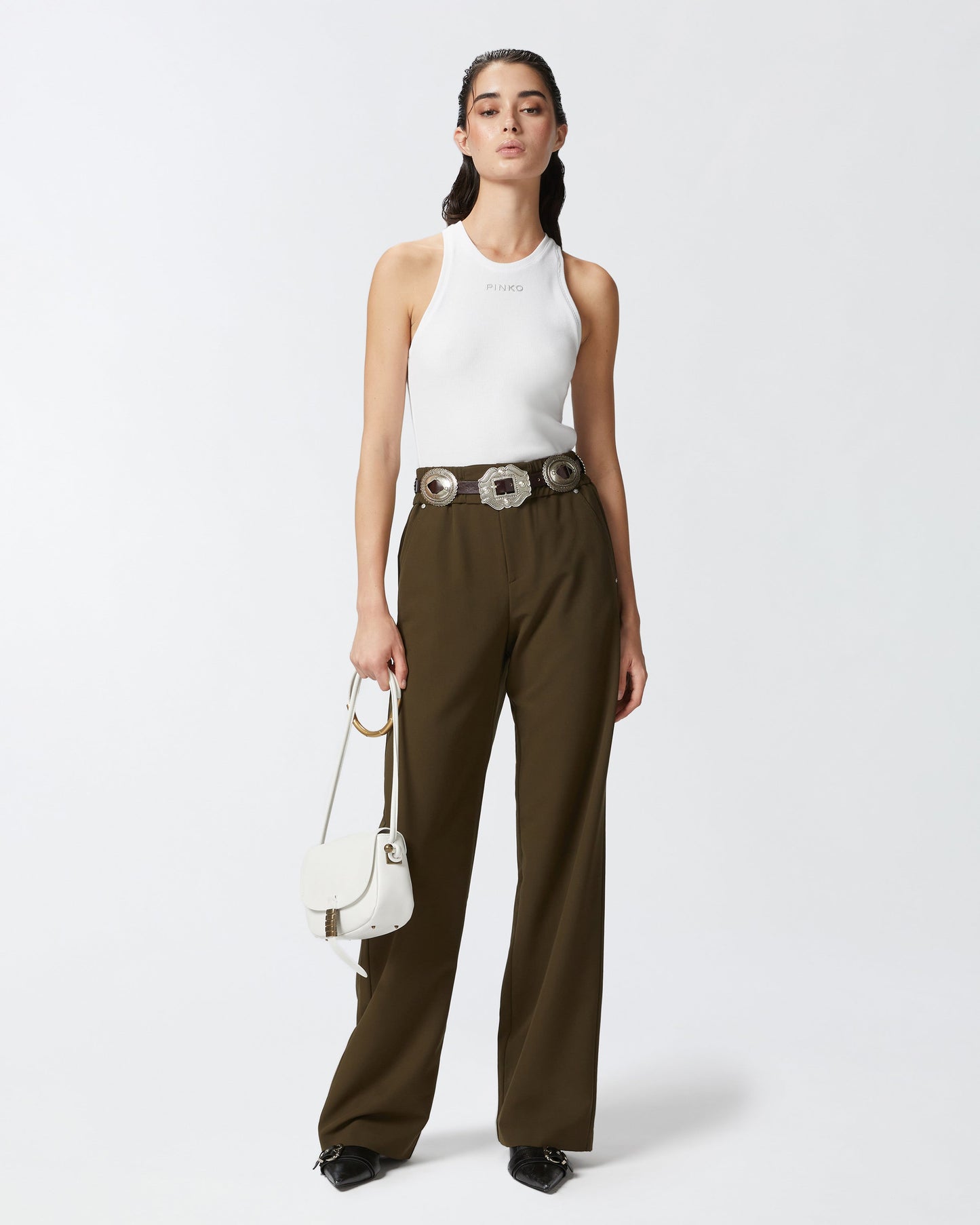 Ribbed camisole top with logo