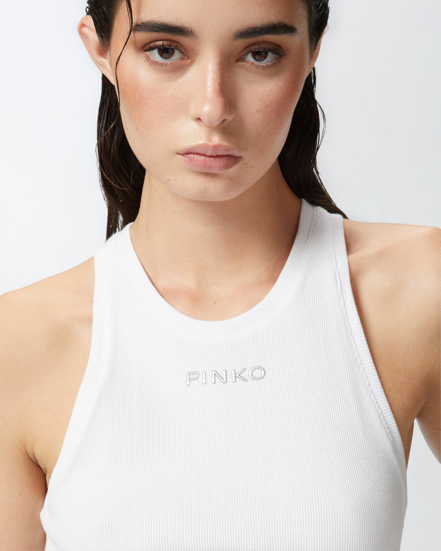 Ribbed camisole top with logo