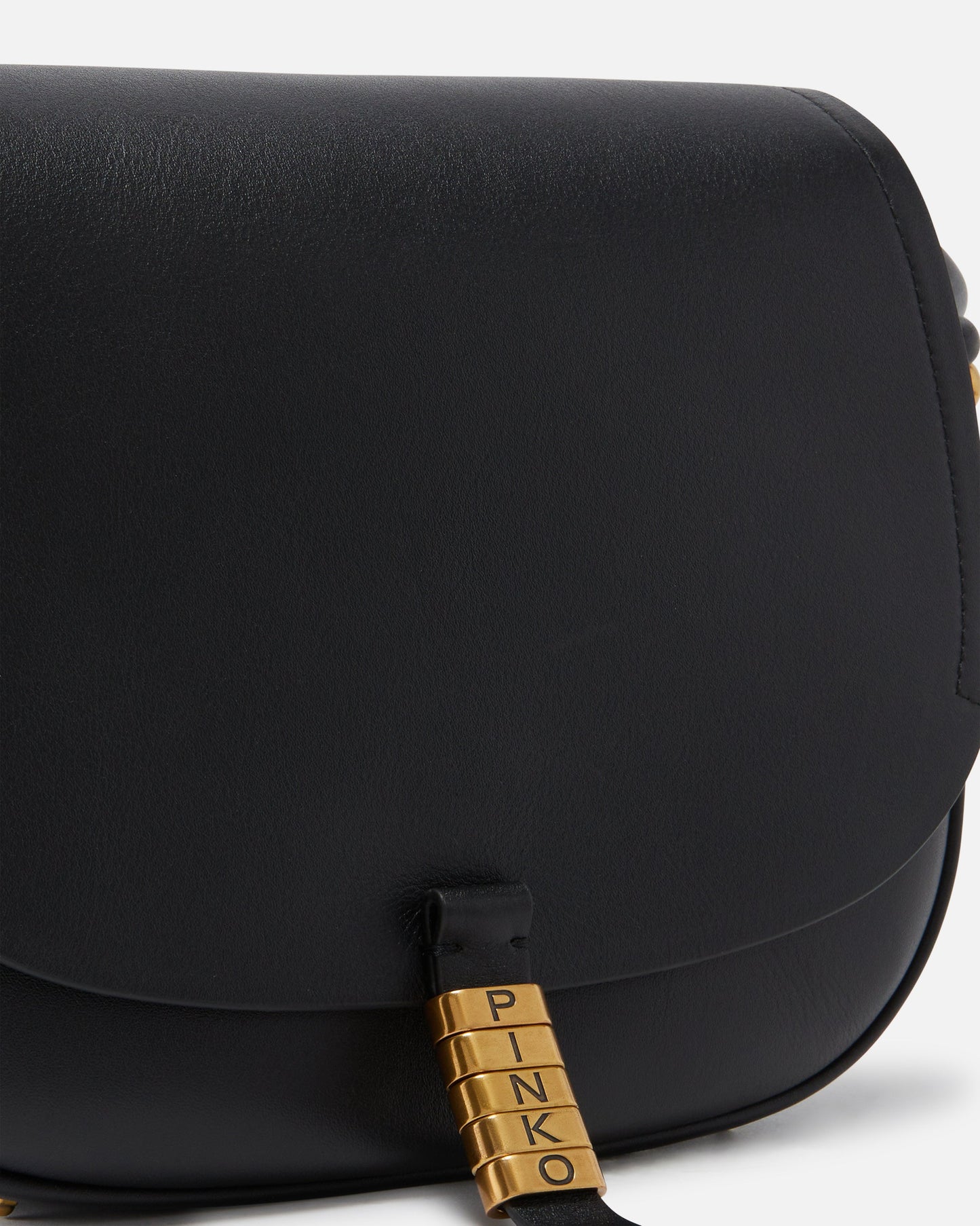 Large leather crossbody bag with knots