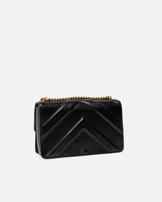 Medium Love Bag One Light chevron nappa leather crossbody bag
