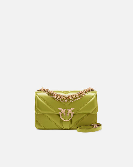 Mini Love Bag One shoulder bag in chevron leather and nappa with triple chain
