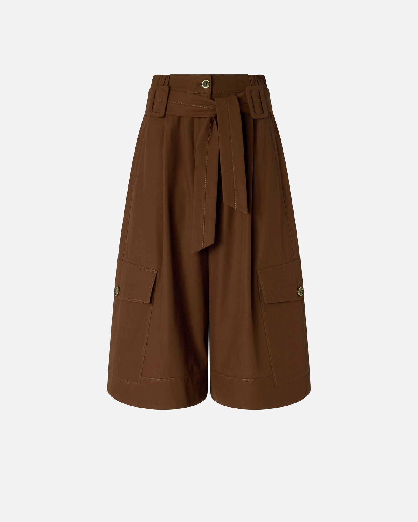 Fluid long shorts in cotton