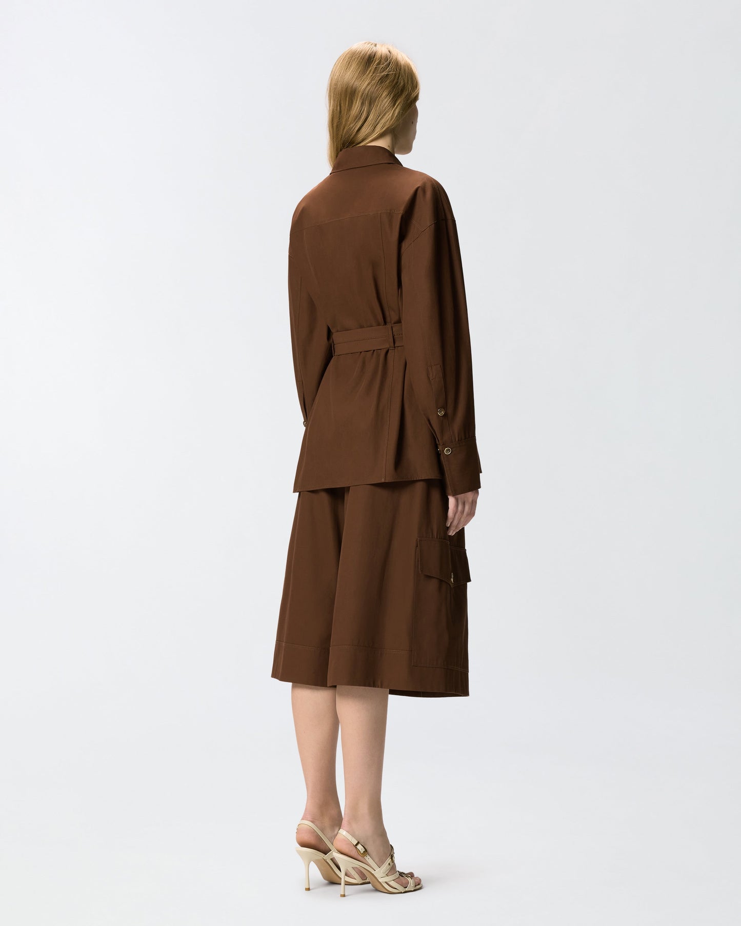 Cotton jacket with belt