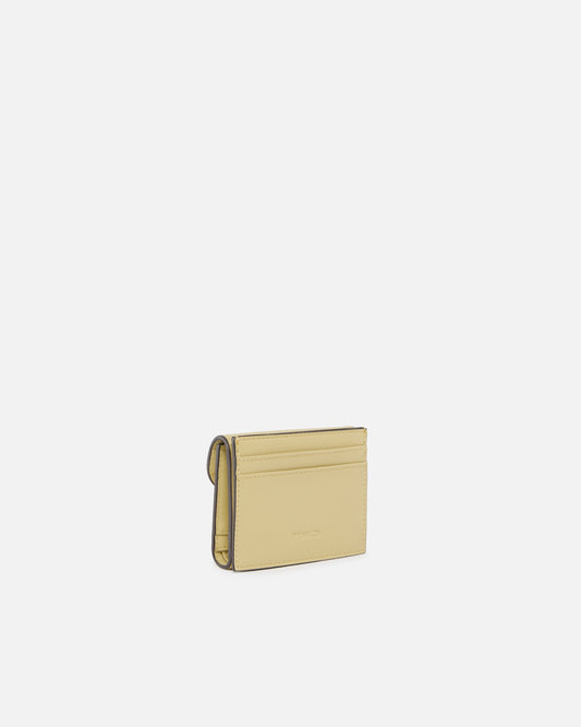 Leather wallet with logo lettering