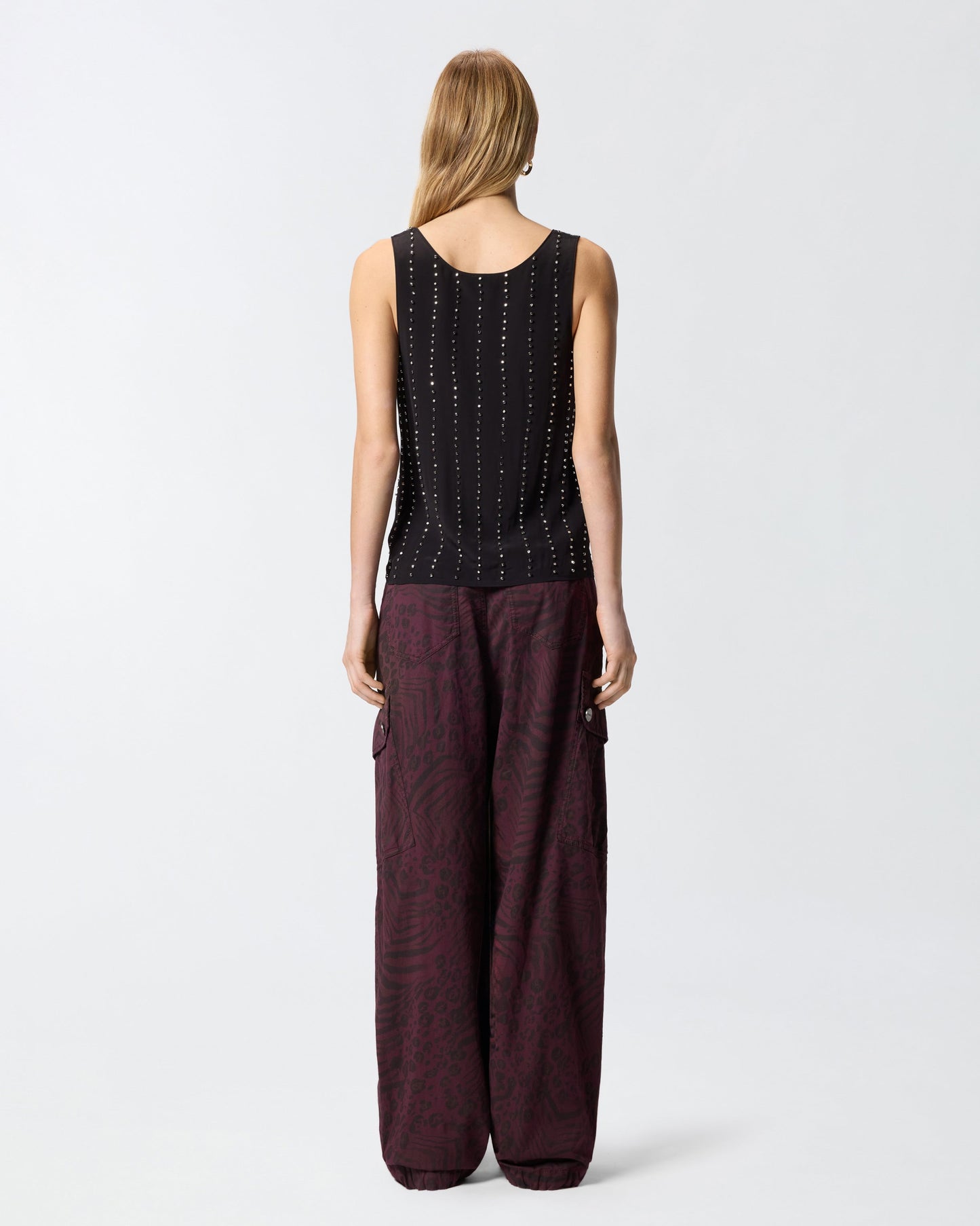 Vest top with jewel stripes