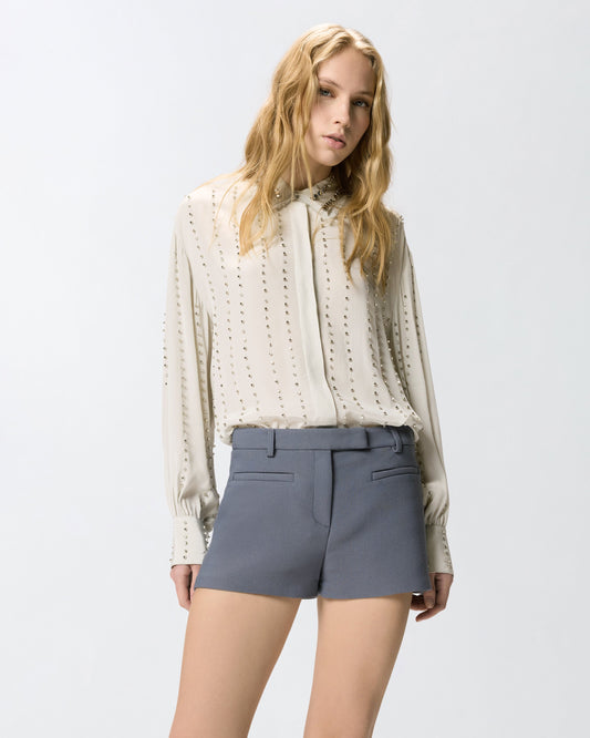 Lightweight shirt with jewel stripes
