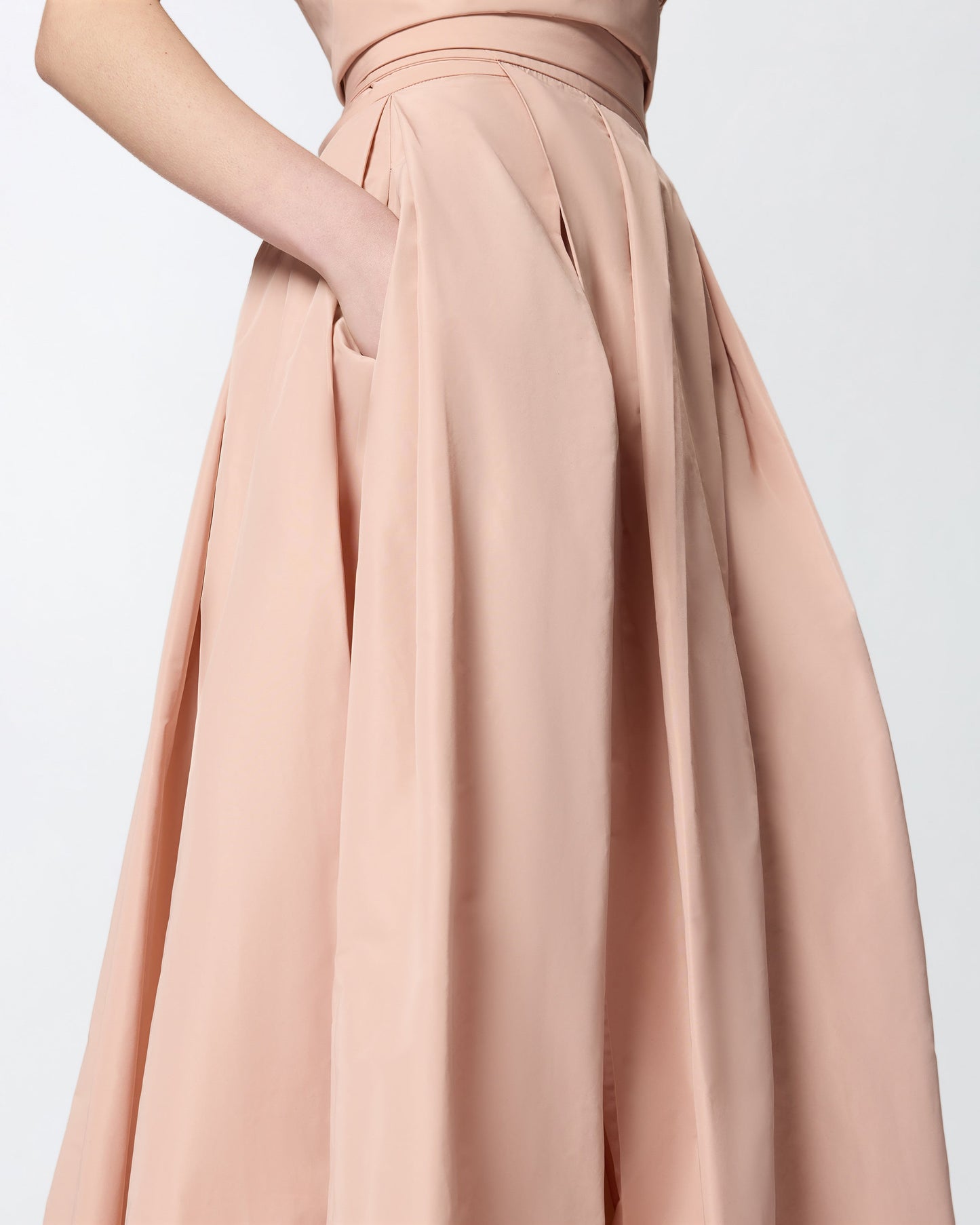 Long wrap skirt with bow