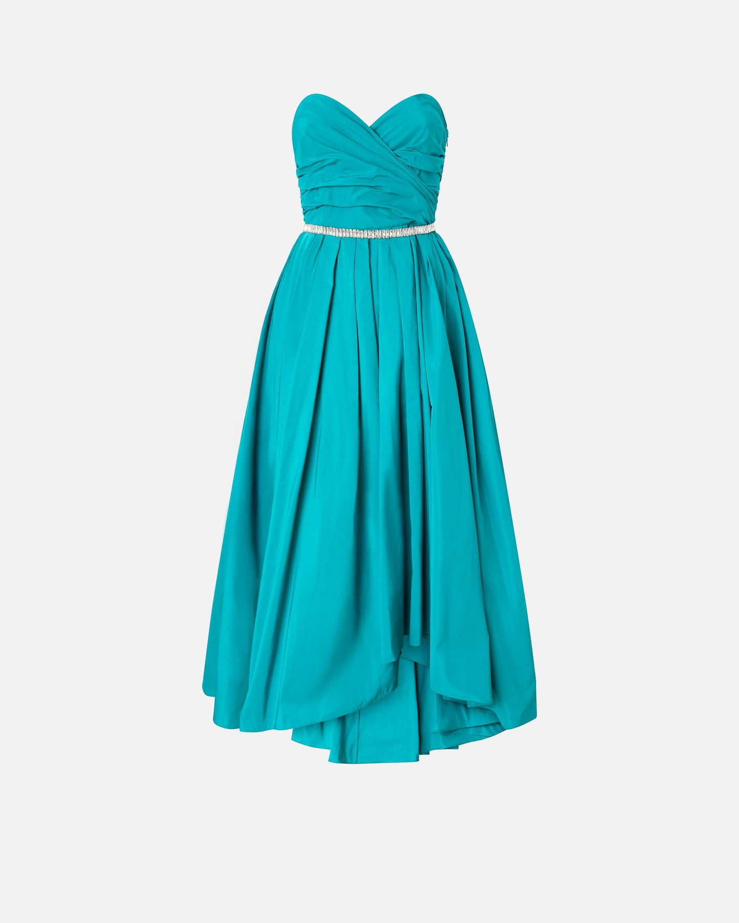 Elegant long dress with jewel belt