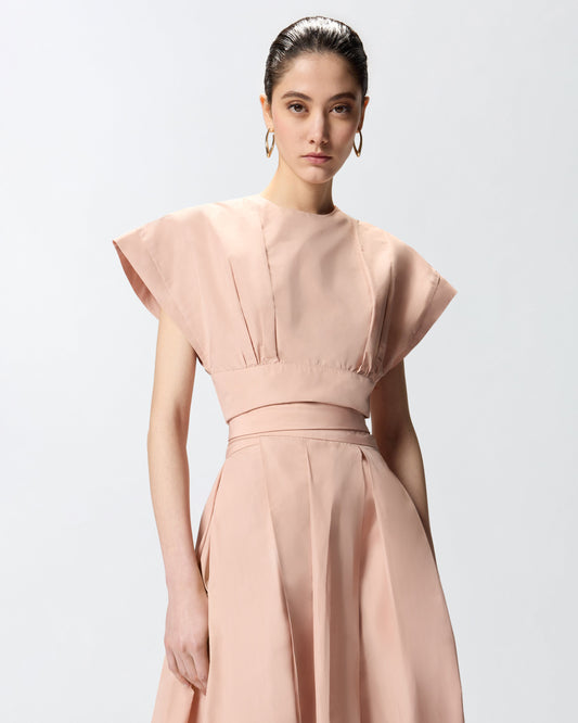 Crop top with wide sleeves