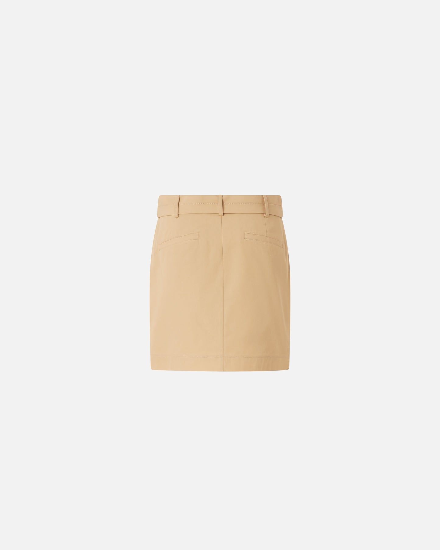 Buttoned mini skirt with belt