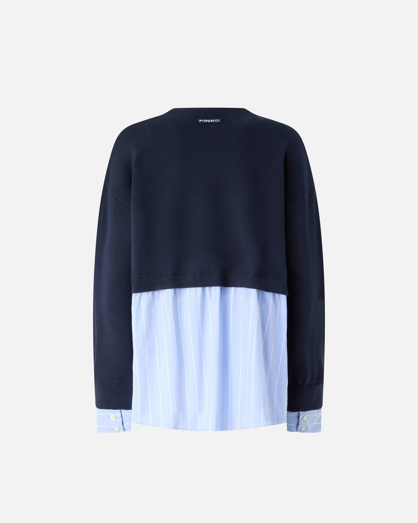 Sweater with shirt insert