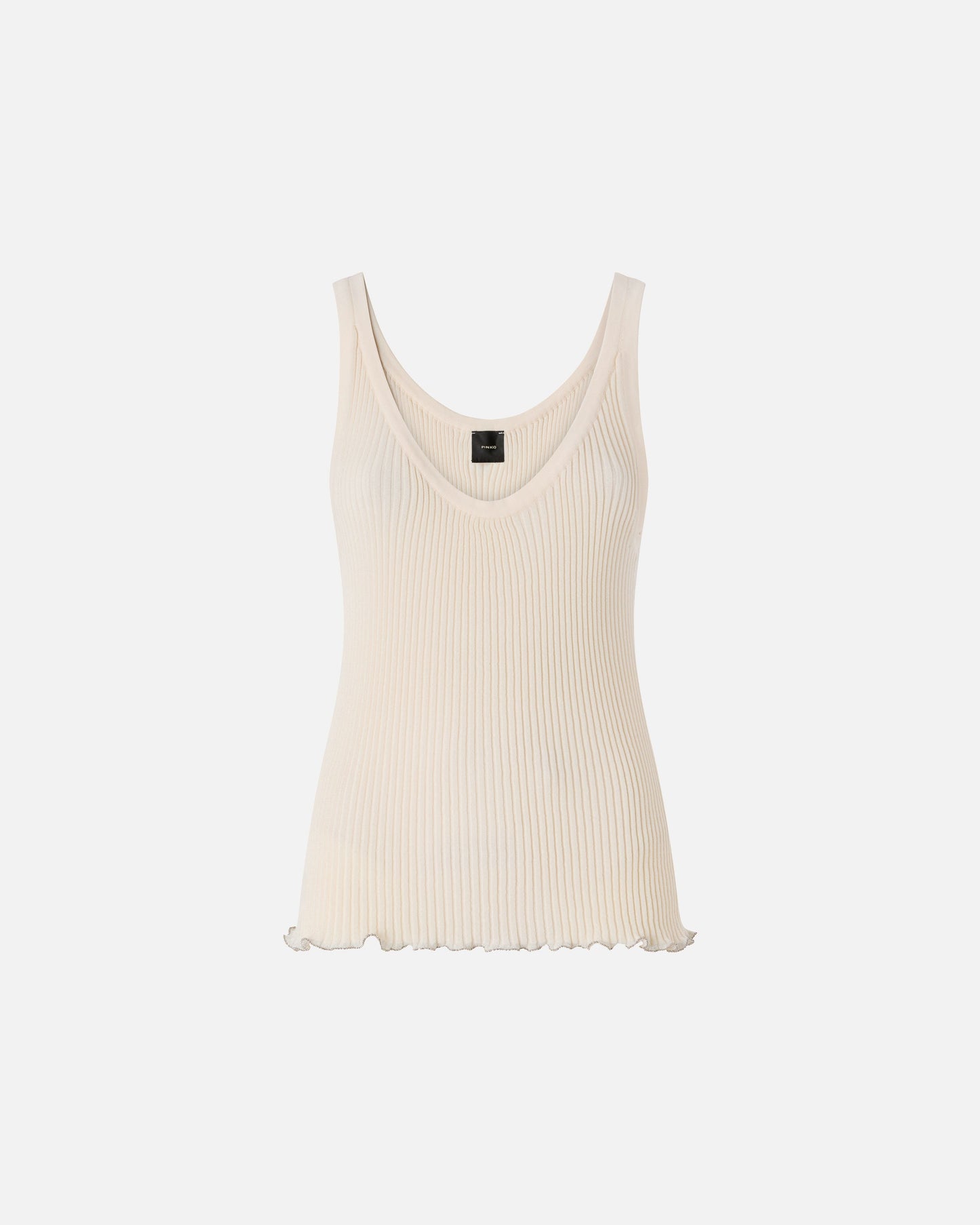 Ribbed vest top with logo