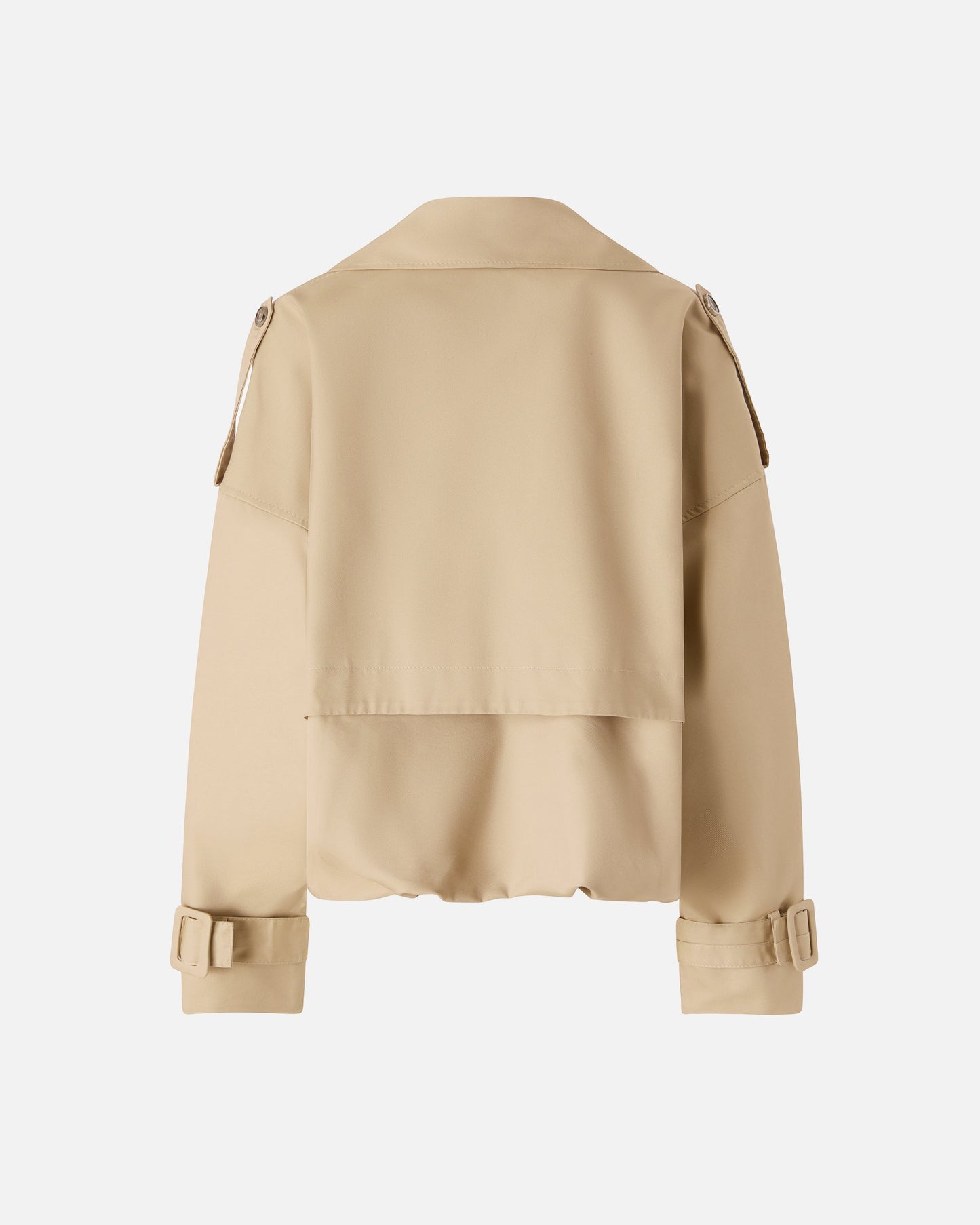Short double-breasted trench coat