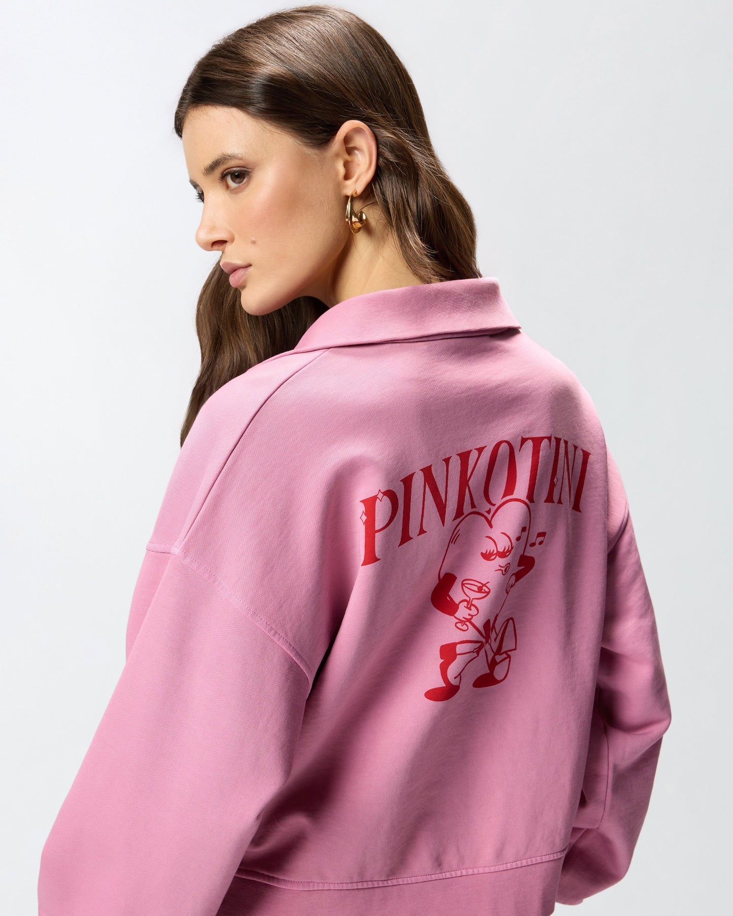 Sweatshirt with heart and logotini print