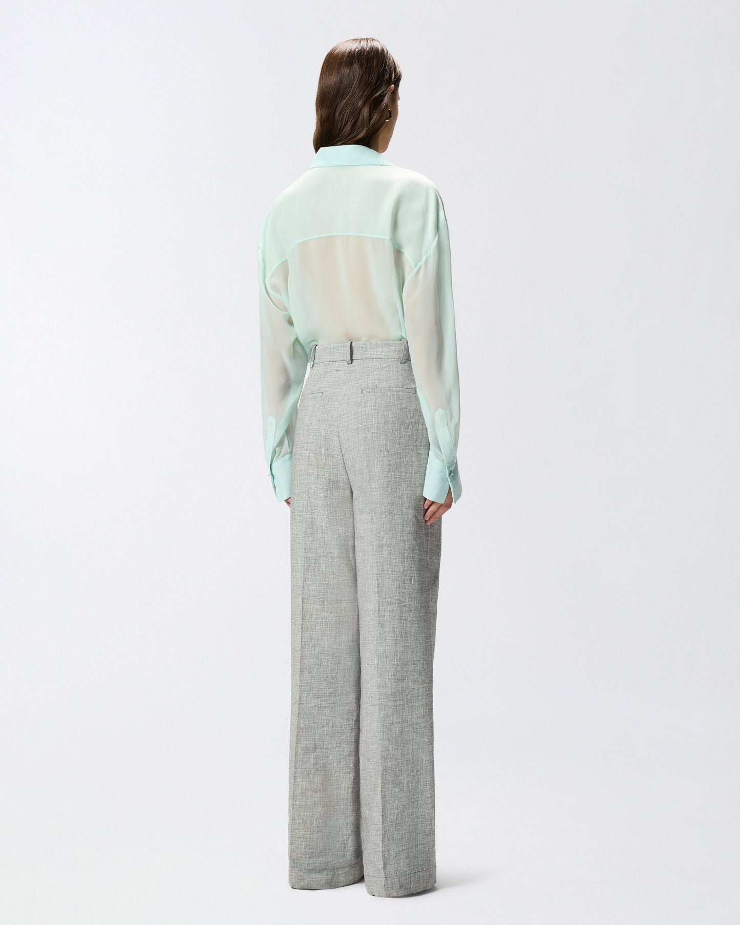 Transparent shirt in chiffon
