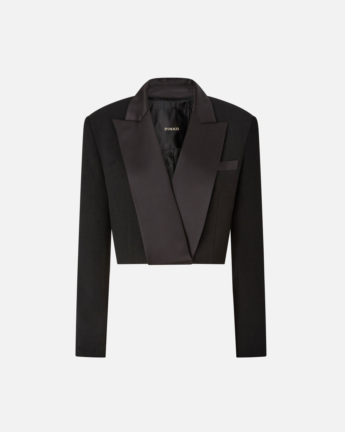 Cropped jacket with satin details