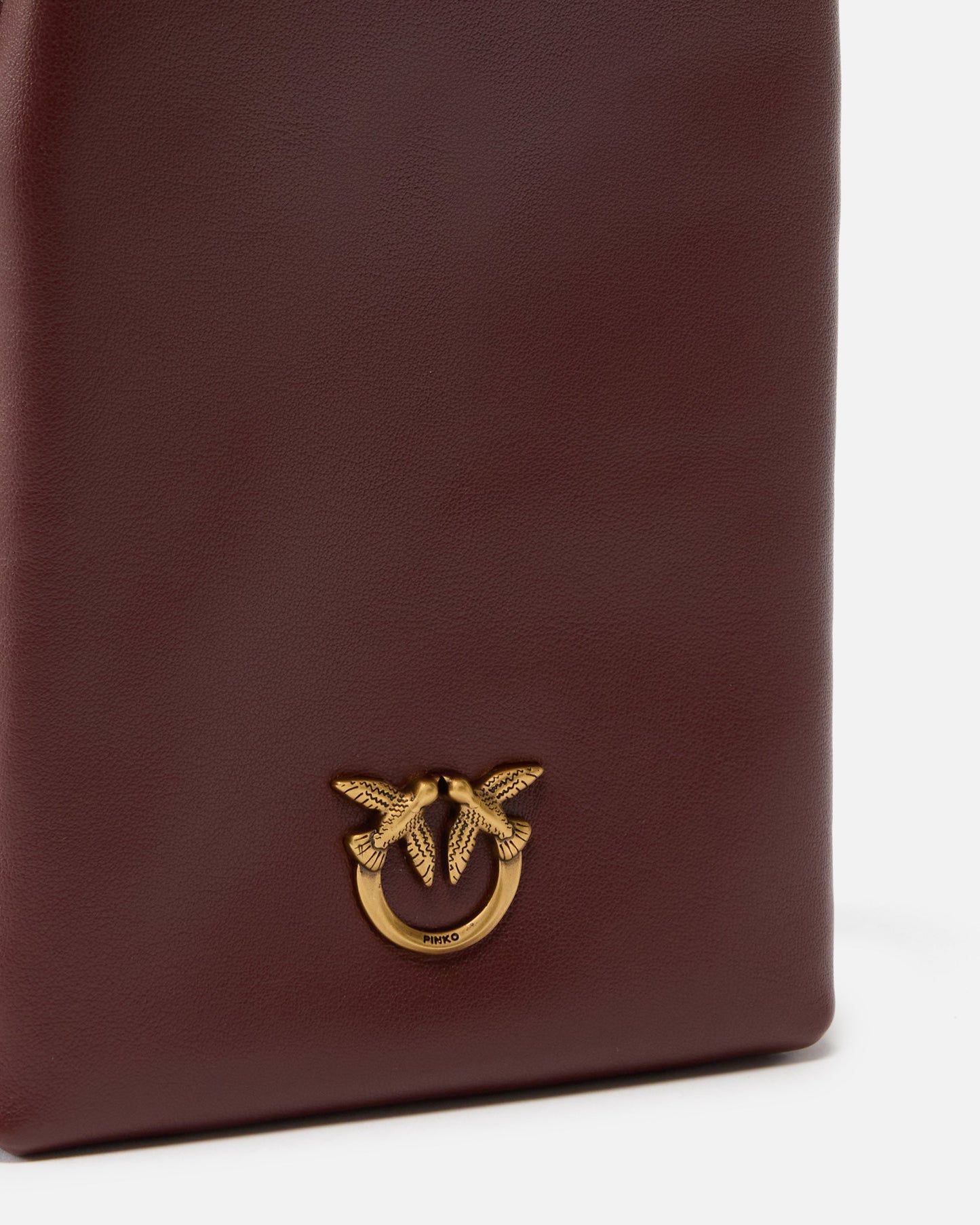 Leather smartphone case with shoulder strap
